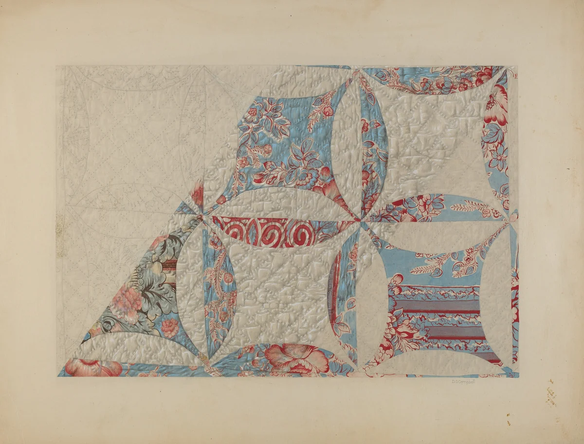 Quilt by Douglas Campbell, index of american design, 1939