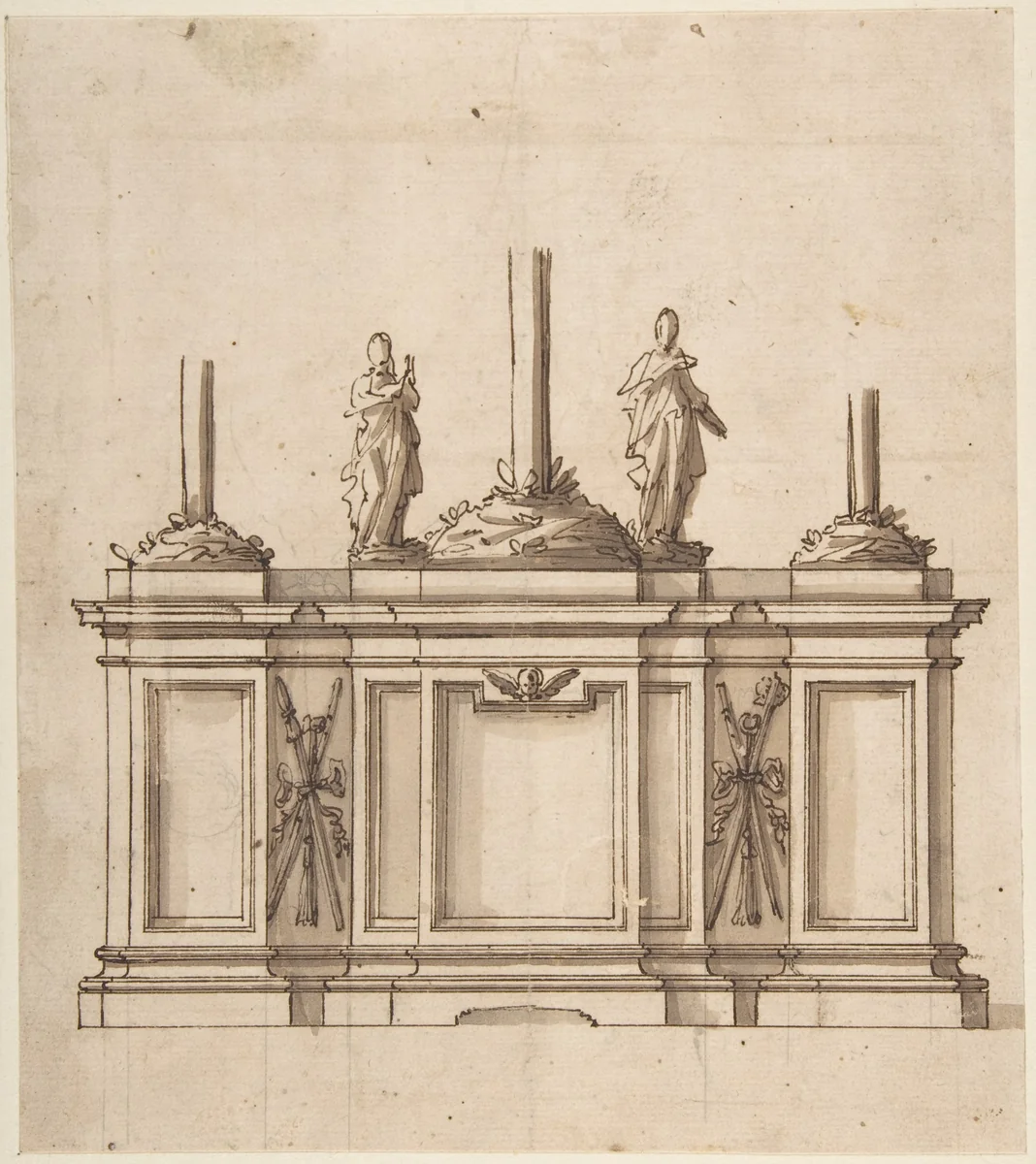Design for an Altar by anonymous, drawing, 1700-1800