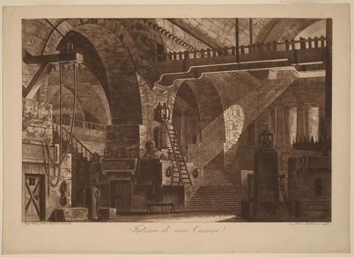 Interno di un Carcere (Interior of a Prison) by Francesco Inghirami; Luigi Tasca, print, 1814