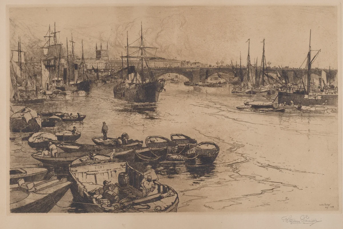 London Bridge by Stephen Parrish
Christian Klackner, print, 1884-1885