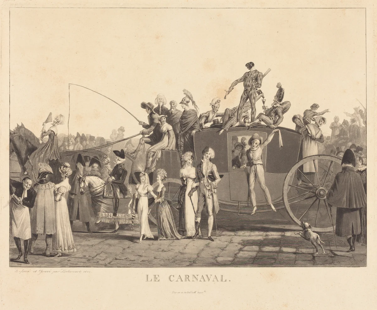 Le Carnaval by Philibert Louis Debucourt, print, 1810