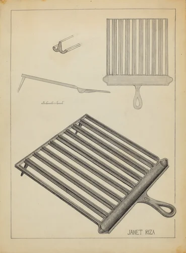 Flat Iron Holder by Janet Riza, index of american design, 1936