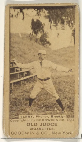 Terry, Pitcher, Brooklyn, from the Old Judge series (N172) for Old Judge Cigarettes by Goodwin & Company, photograph, 1887