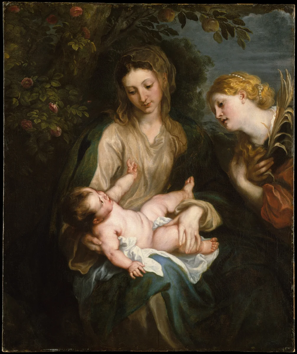 Virgin and Child with Saint Catherine of Alexandria by Anthony van Dyck, painting, 1625-1635