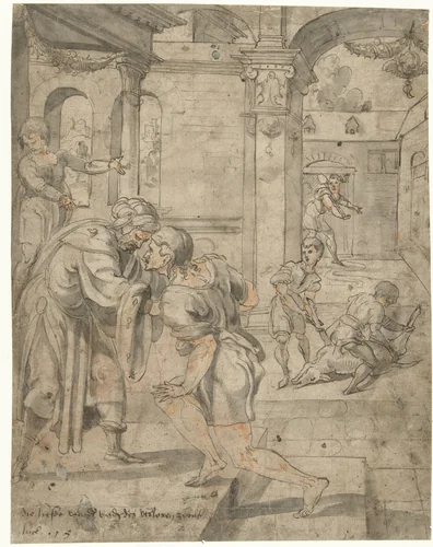 Terugkeer van de Verloren Zoon by Unknown, drawing, 1505