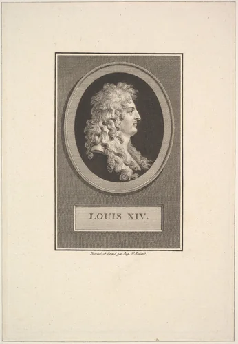Portrait of Louis XIV by Augustin de Saint-Aubin, print, 1779