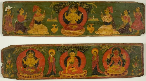 One of a Pair of Manuscript Covers from the Perfection of Wisdom Sutra (Ashtasahasrika Prajnaparamita Sutra) by Nepal, painting, 1601-1700