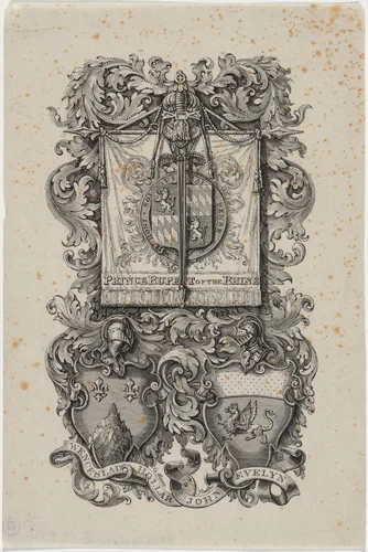 Coat of Arms of Prince Rupert, Hollar and Evelyn by Unknown 19th Century, print, 1800-1899