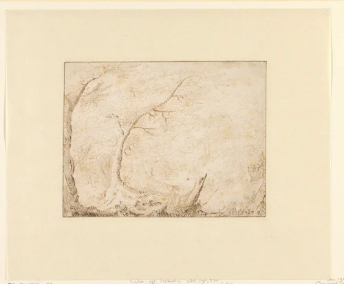Boslandschap by Coenraet van Schilperoort, drawing, 1587-1636