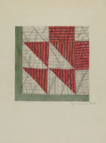 Patchwork Quilt by Elgin Moncure Styll, index of american design, 1935-1942