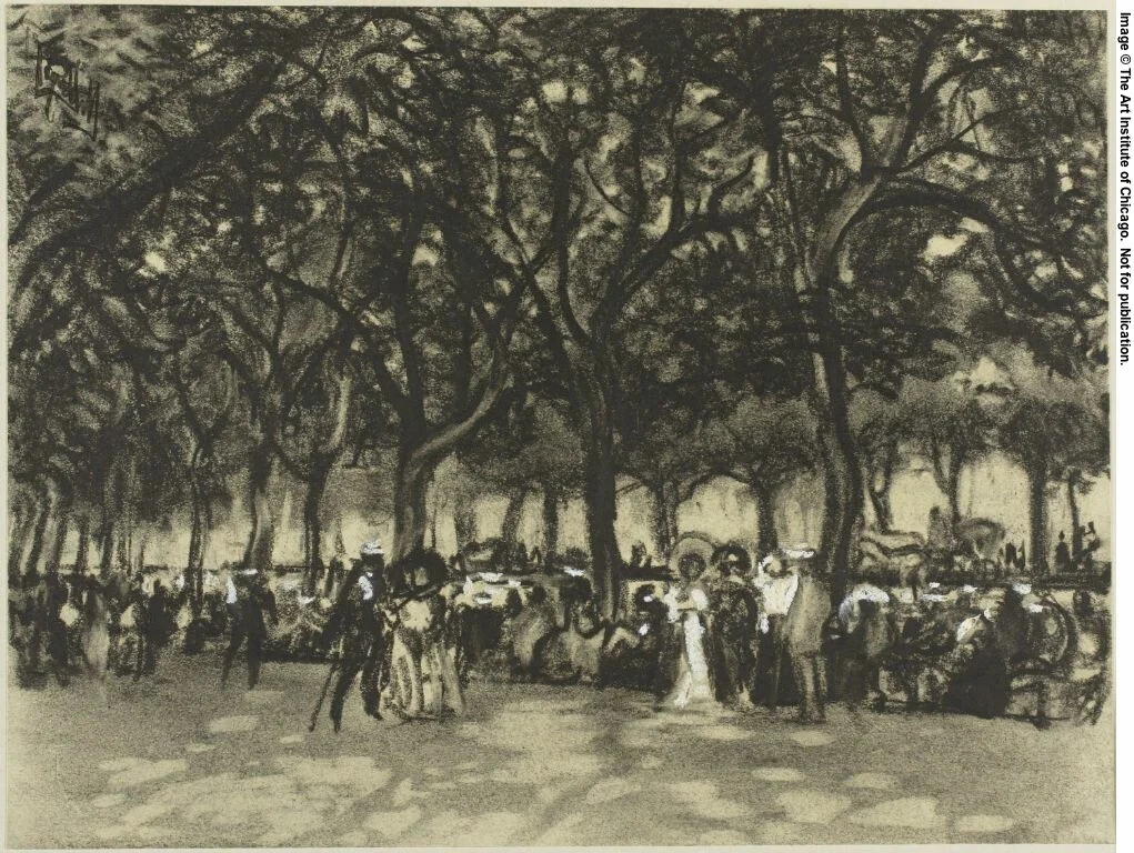 The Promenades of Madrid by Joseph Pennell, drawing, 1900-1903