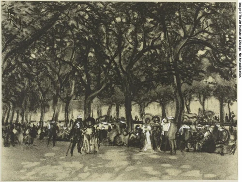 The Promenades of Madrid by Joseph Pennell, drawing, 1900-1903