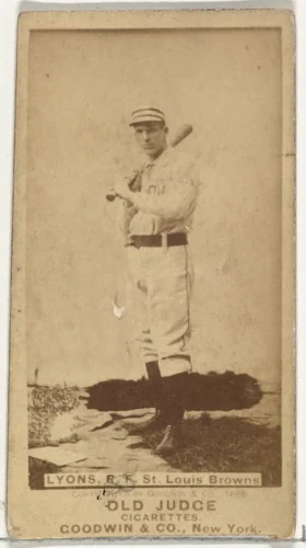 Harry Lyons, Right Field, St. Louis Browns, from the Old Judge series (N172) for Old Judge Cigarettes by Goodwin & Company, photograph, 1888
