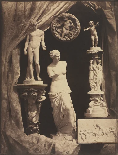 Still Life with Statuary and Drapery by Hippolyte Bayard, photograph, 1845-1855