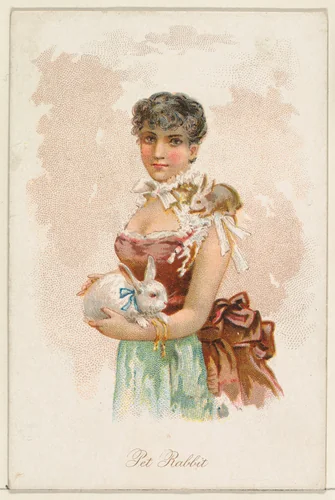 Pet Rabbit, from the Household Pets series (N194) issued by Wm. S. Kimball & Co. by William S. Kimball & Company, print, 1891