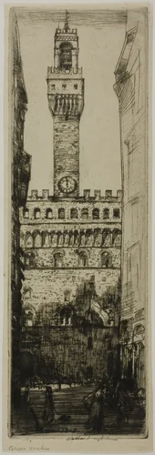 Palazzo Vecchio, Florence by Donald Shaw MacLaughlan, print, 1909