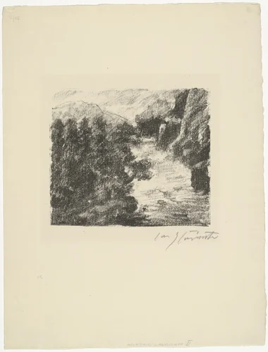 Mountain Stream (Wildbach) from the portfolio Swiss Landscapes (Schweizer Landschaften) by Lovis Corinth, print, 1924