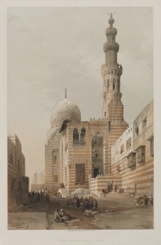 Egypt and Nubia, Volume III: Tombs of the Khalifs, Cairo by Louis Haghe, print, 1848
