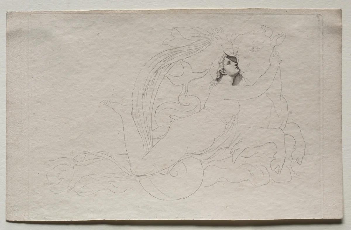 Rape of Europa by Pierre-Paul Prud'hon, print, 1795-1805