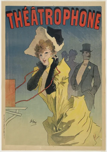 Théâtrophone (Theater phone) by Jules Chéret, design, 1890