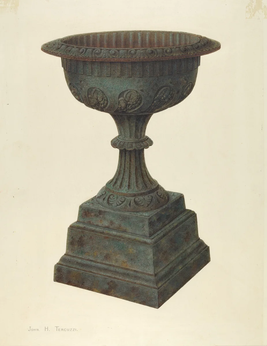 Garden Urn by John H. Tercuzzi, index of american design, 1935-1942