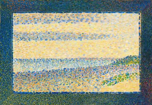 Seascape (Gravelines) by Georges Seurat, painting, 1890
