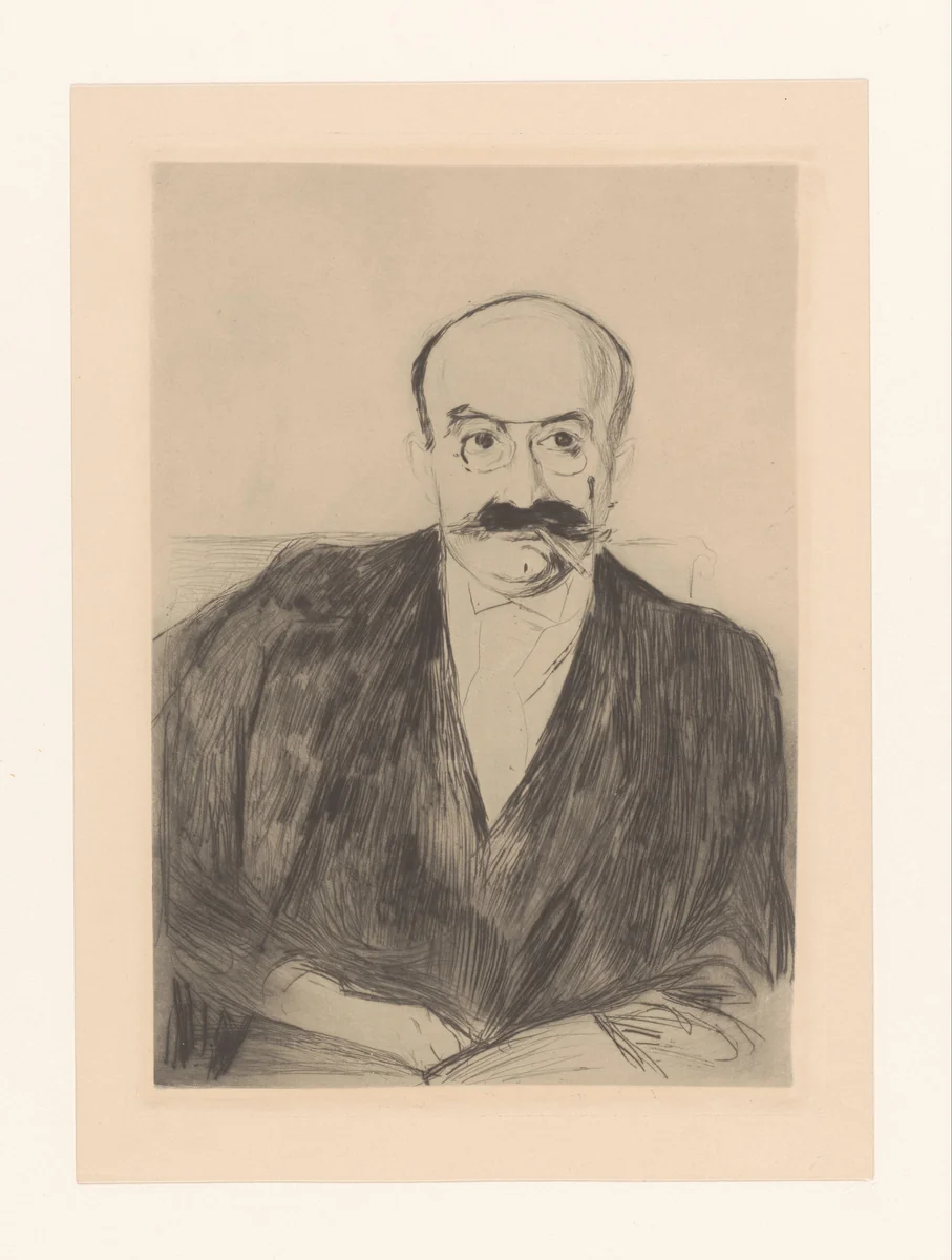 Portret van Dr. Max Asch by Edvard Munch, print, 1895