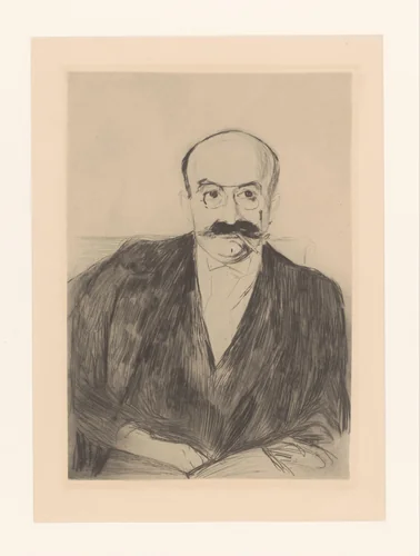 Portret van Dr. Max Asch by Edvard Munch, print, 1895