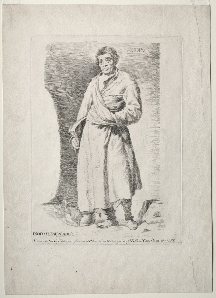 Aesop by Francisco de Goya, print, 1778
