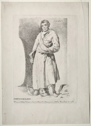 Aesop by Francisco de Goya, print, 1778