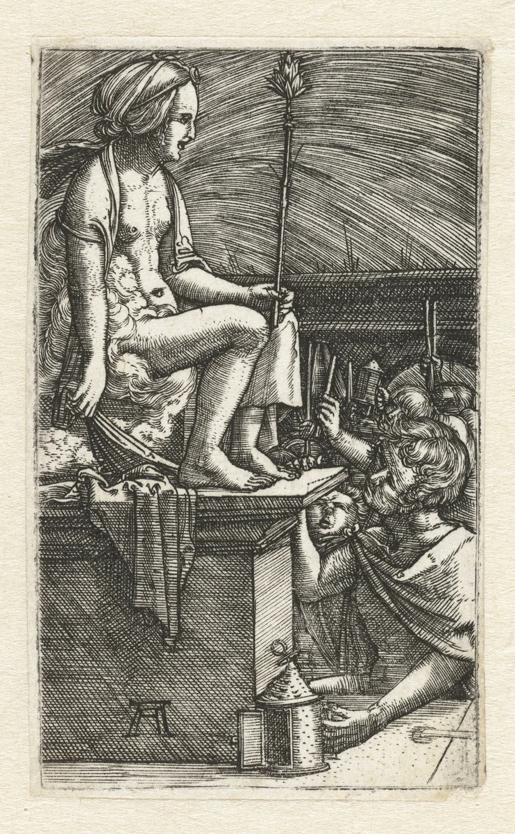 De wraak van de tovenaar Virgilius by Unknown, print, 1506-1538