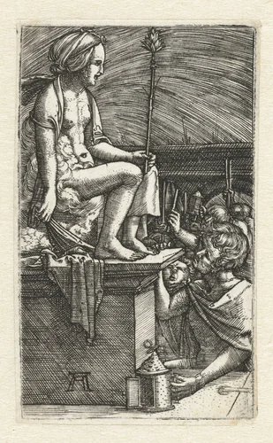 De wraak van de tovenaar Virgilius by Unknown, print, 1506-1538