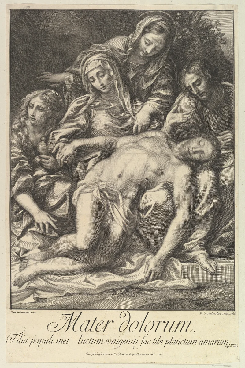 Mater Dolorum by Robert van Audenaerde, print, 1701