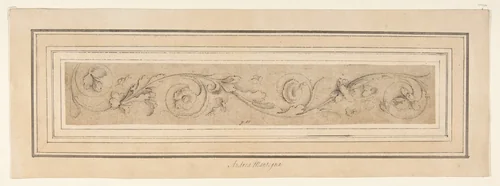 Design of Rinceaux by Andrea Mantegna, drawing, 1470-1510