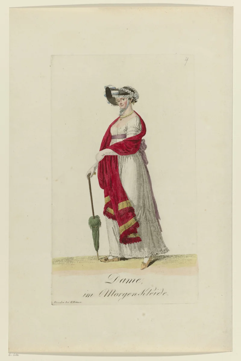 Dame in japon by Samuel Gränicher, print, 1803-1808