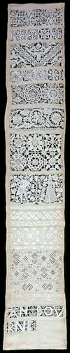 Sampler by Ann Bourn, textile, 1625-1650