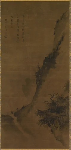 Landscape with Woodcutters Returning Home by Unknown, painting, 1200-1299