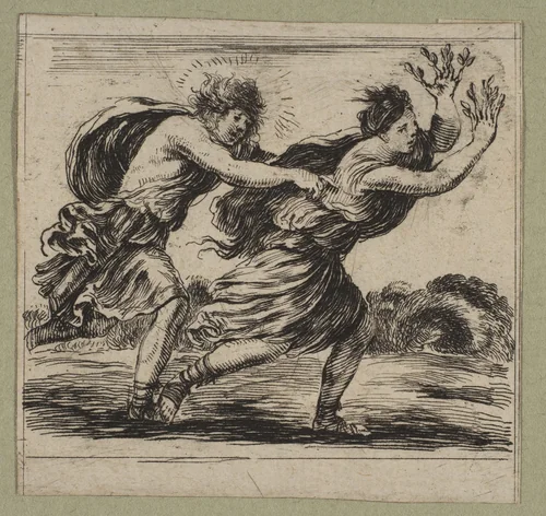 Apollon et Daphné by Stefano della Bella, print, 1644
