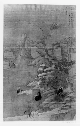 Washing the Horses in the Stream by Zhao Songxue, painting, 1600-1699