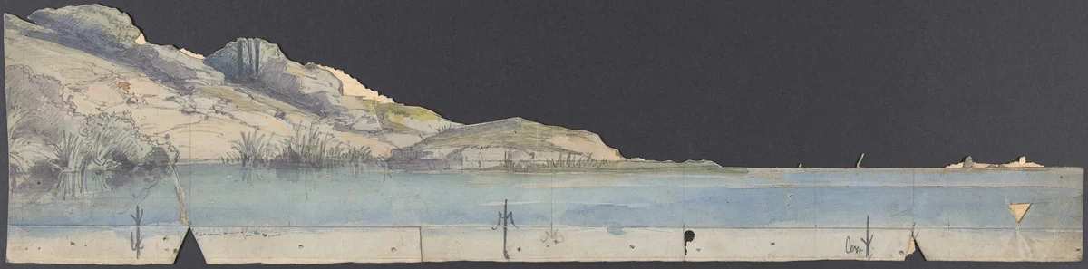 Design for a Stage Set at the Opéra, Paris by Eugène Cicéri, drawing, 1830-1890