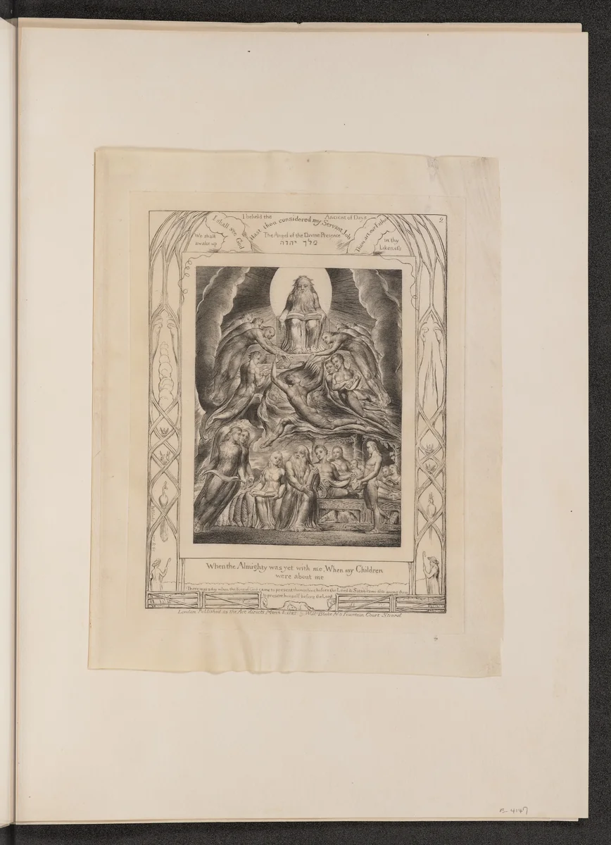Satan Before the Throne of God by William Blake, portfolio, 1825