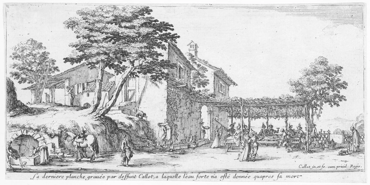 The Little Trellis by Jacques Callot, print, 1605-1635