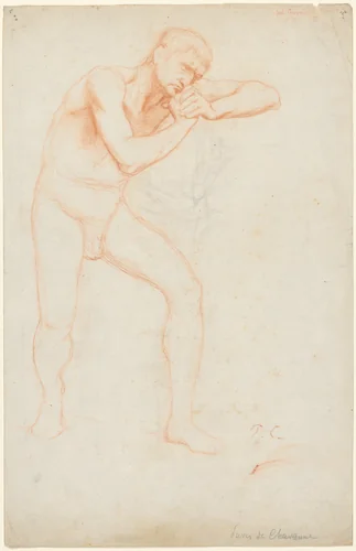 Male Nude by Pierre Puvis de Chavannes, drawing, 1891
