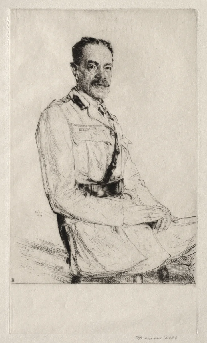 Major-General Sir John Edward Cooper by Francis Dodd, print, 1919