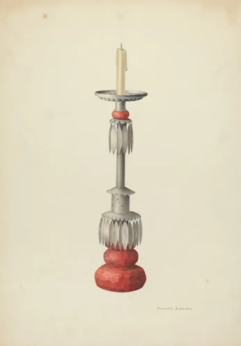 Candlestick (One of a Pair) by Juanita Donahoo, index of american design, 1941
