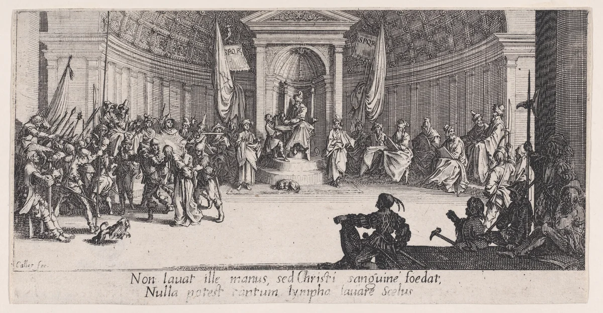 La Condamnation a Mort (The Condemnation to Death), from "La Grande Passion" (The Large Passion) by Jacques Callot, print, 1618-1630