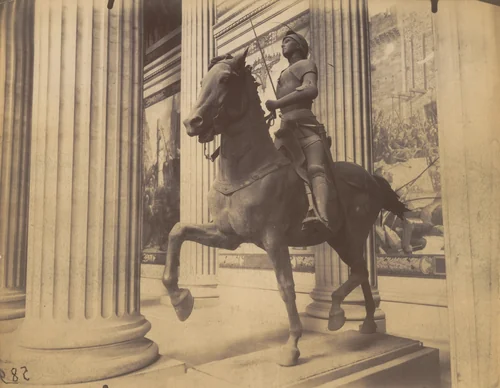 Panthéon. Statue par Dubois by Eugène Atget, photograph, 1912
