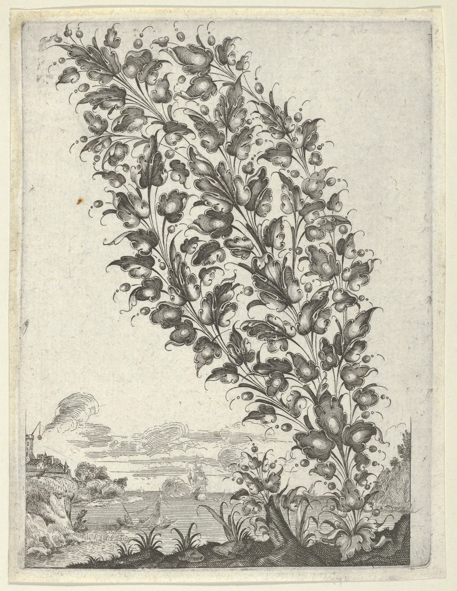 Goldsmith's Bouquet, from "Newes Lauberbuechlein" by Peter Aubry II, print, 1628-1666