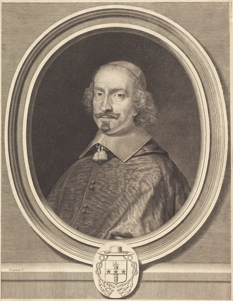 Cardinal Jules Mazarin by Robert Nanteuil, print, 1652