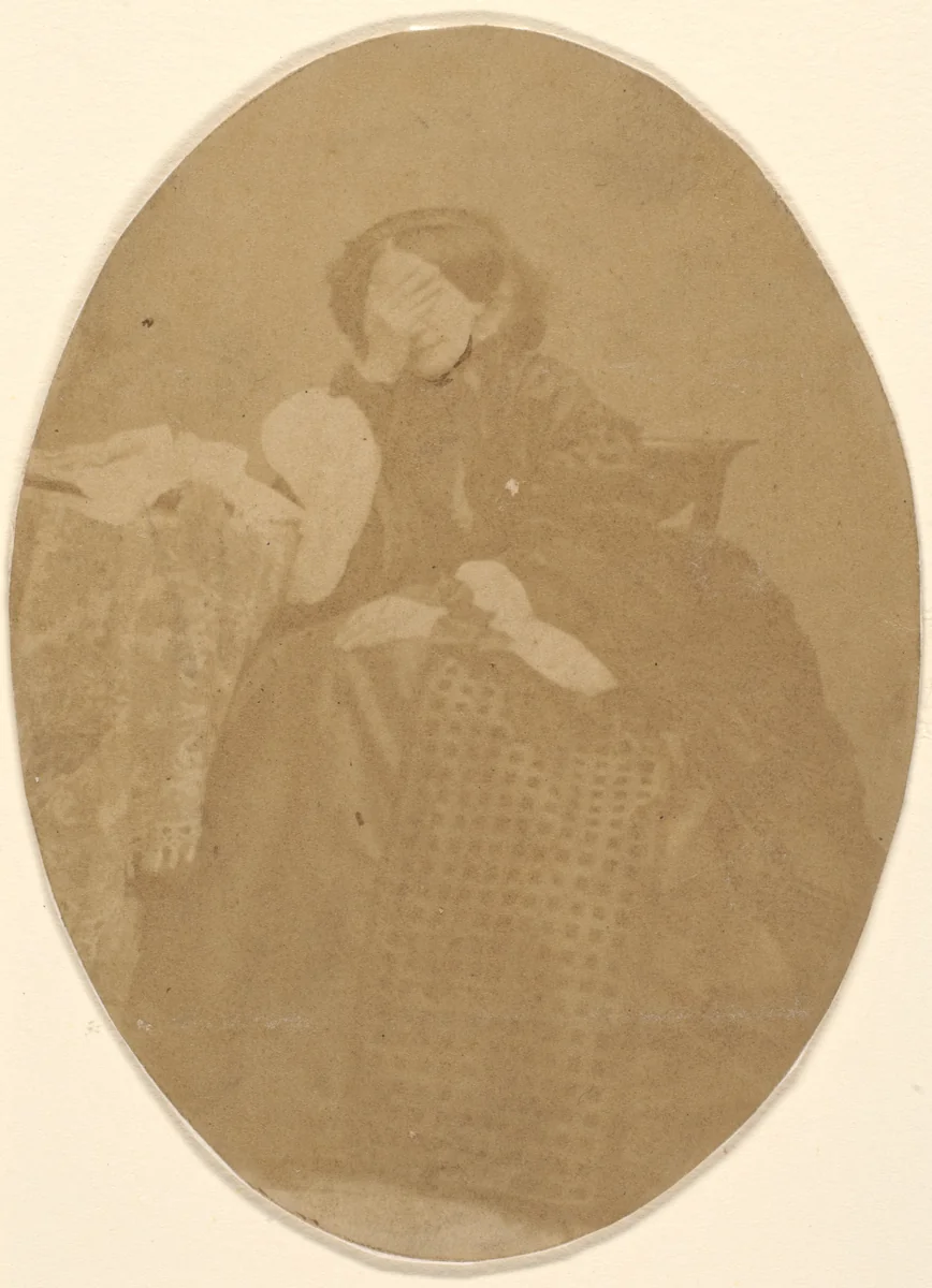 [La Comtesse at Table with Hand to Face] by Pierre-Louis Pierson, photograph, 1860-1869